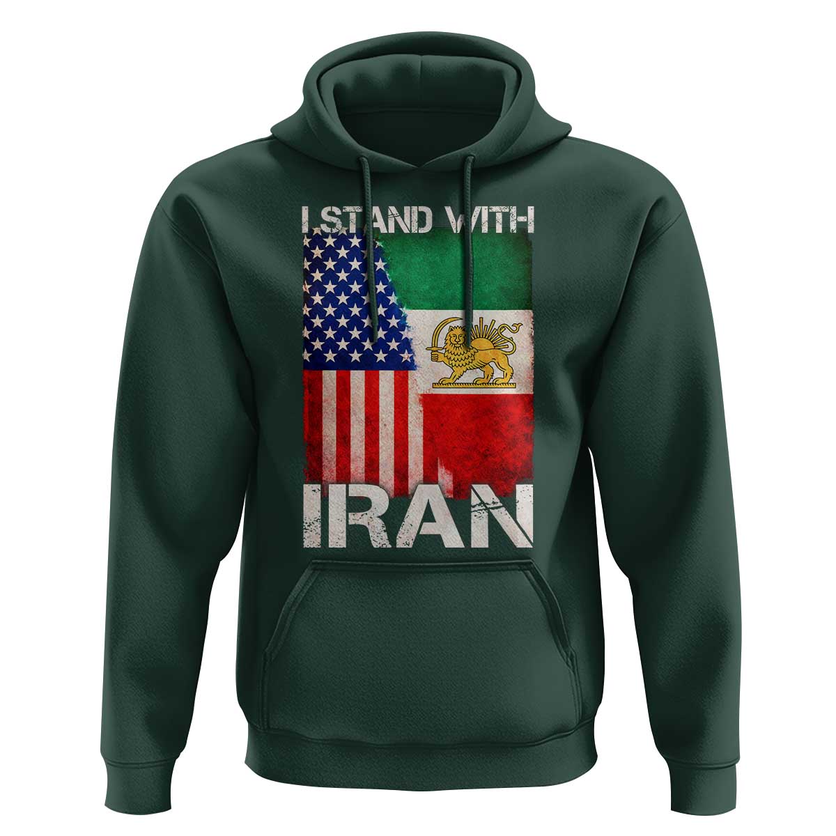 I Stand With Iran Hoodie Persian American Flag USA Persia Lion And Sun Iran