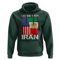I Stand With Iran Hoodie Persian American Flag USA Persia Lion And Sun Iran