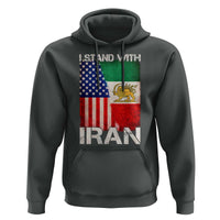 I Stand With Iran Hoodie Persian American Flag USA Persia Lion And Sun Iran