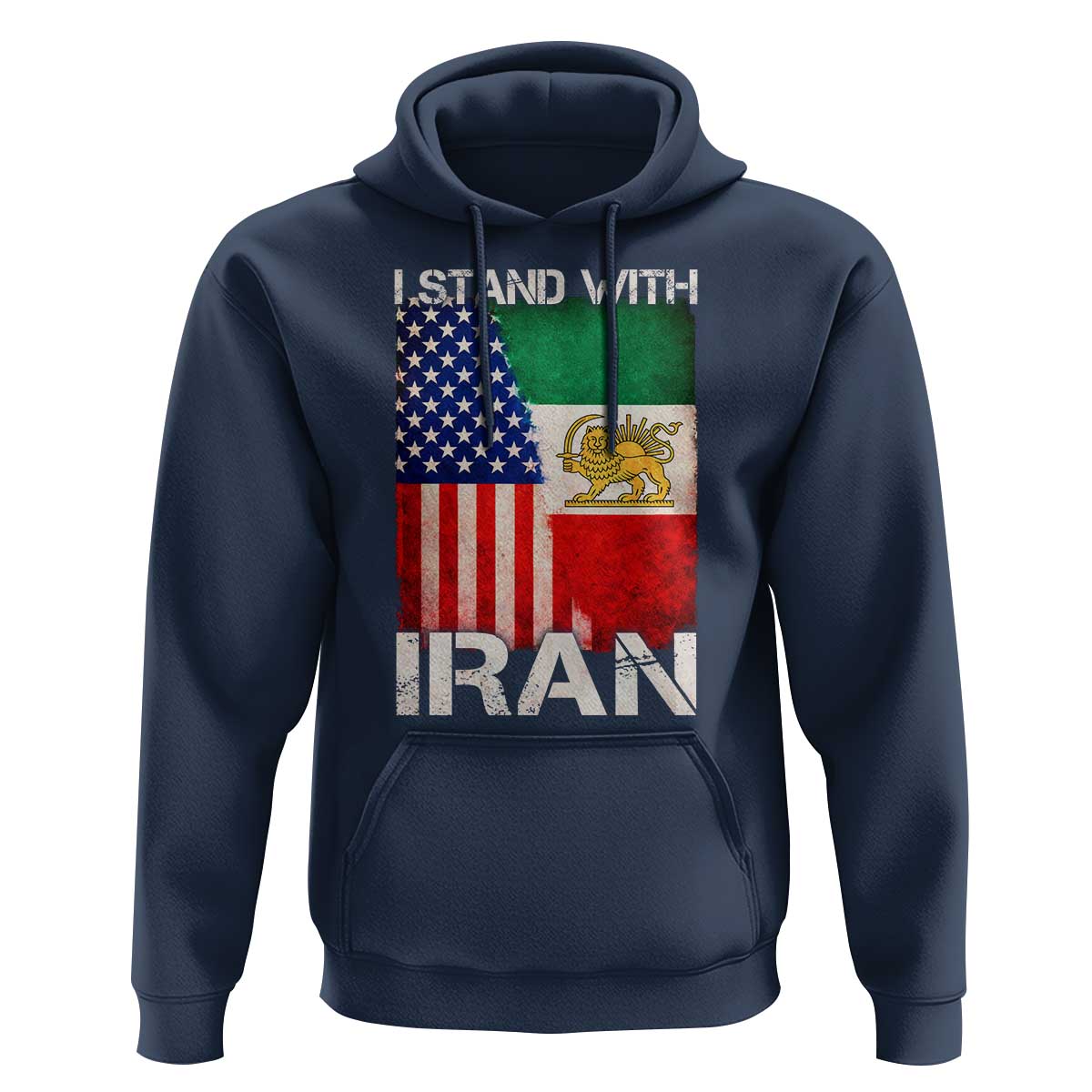 I Stand With Iran Hoodie Persian American Flag USA Persia Lion And Sun Iran