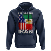 I Stand With Iran Hoodie Persian American Flag USA Persia Lion And Sun Iran
