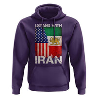 I Stand With Iran Hoodie Persian American Flag USA Persia Lion And Sun Iran