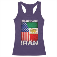 I Stand With Iran Racerback Tank Top Persian American Flag USA Persia Lion And Sun Iran