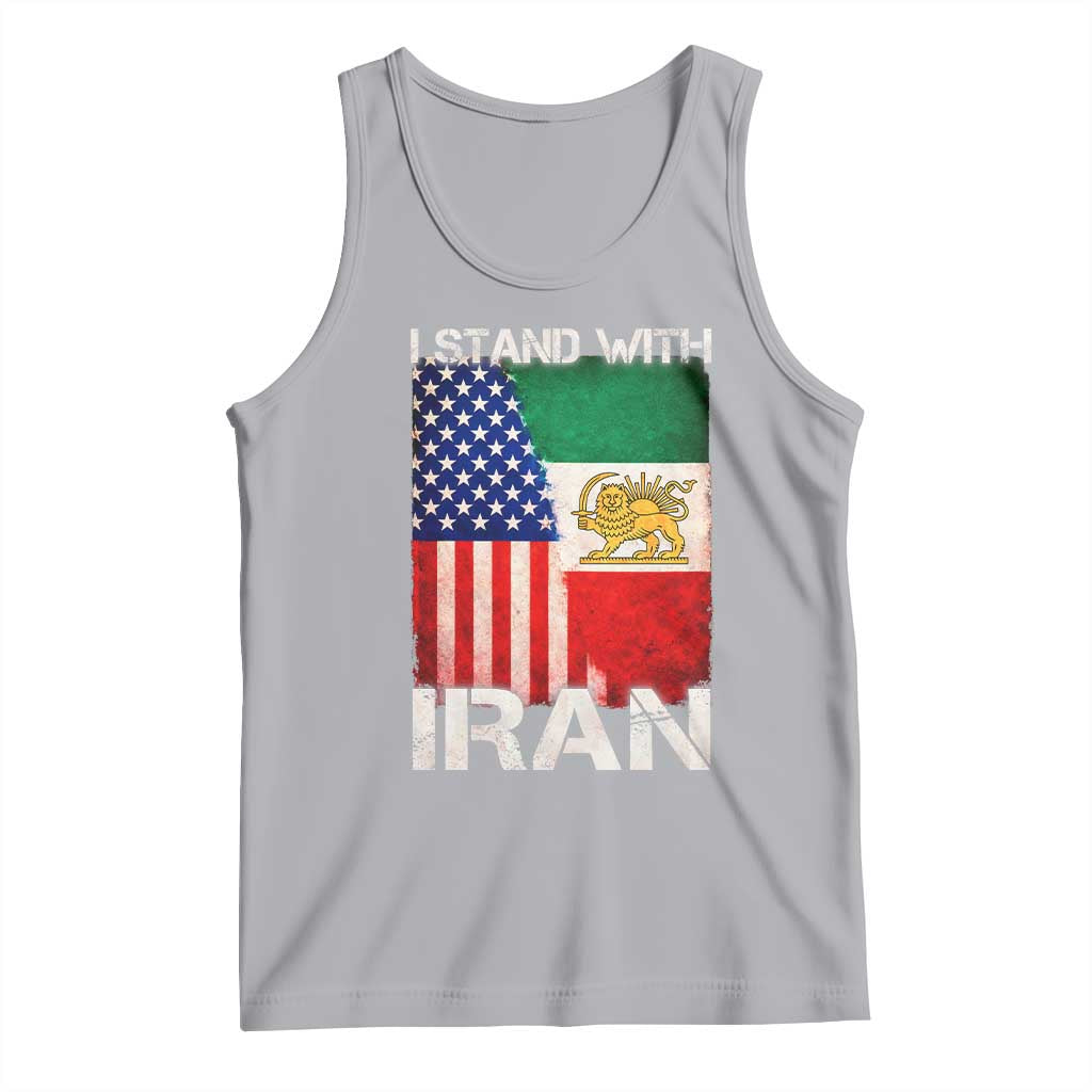 I Stand With Iran Tank Top Persian American Flag USA Persia Lion And Sun Iran