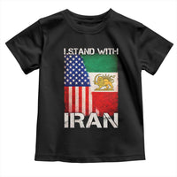 I Stand With Iran Toddler T Shirt Persian American Flag USA Persia Lion And Sun Iran