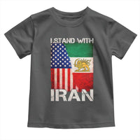 I Stand With Iran Toddler T Shirt Persian American Flag USA Persia Lion And Sun Iran