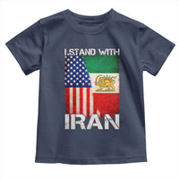 I Stand With Iran Toddler T Shirt Persian American Flag USA Persia Lion And Sun Iran