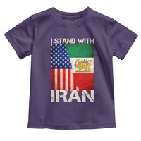 I Stand With Iran Toddler T Shirt Persian American Flag USA Persia Lion And Sun Iran