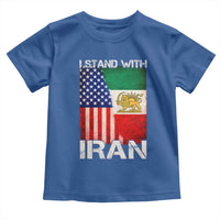 I Stand With Iran Toddler T Shirt Persian American Flag USA Persia Lion And Sun Iran