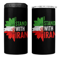 Sunflower Iran Flag 4 in 1 Can Cooler Tumbler Persian Freedom I Stand With Iran
