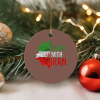 Sunflower Iran Flag Ceramic Ornament Persian Freedom I Stand With Iran