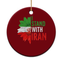 Sunflower Iran Flag Ceramic Ornament Persian Freedom I Stand With Iran