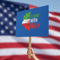 Sunflower Iran Flag Protest Sign Persian Freedom I Stand With Iran
