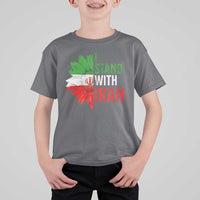 Sunflower Iran Flag T Shirt For Kid Persian Freedom I Stand With Iran