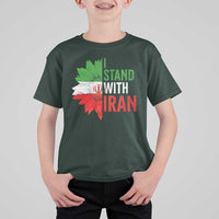 Sunflower Iran Flag T Shirt For Kid Persian Freedom I Stand With Iran