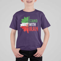 Sunflower Iran Flag T Shirt For Kid Persian Freedom I Stand With Iran