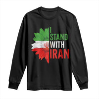 Sunflower Iran Flag Long Sleeve Shirt Persian Freedom I Stand With Iran
