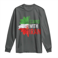Sunflower Iran Flag Long Sleeve Shirt Persian Freedom I Stand With Iran