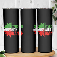 Sunflower Iran Flag Skinny Tumbler Persian Freedom I Stand With Iran