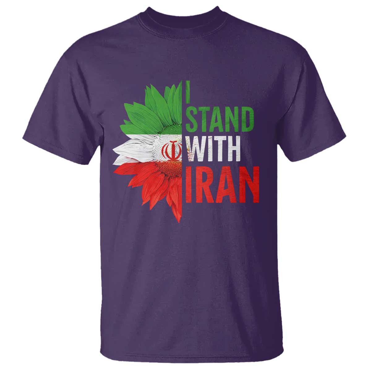 Sunflower Iran Flag T Shirt Persian Freedom I Stand With Iran