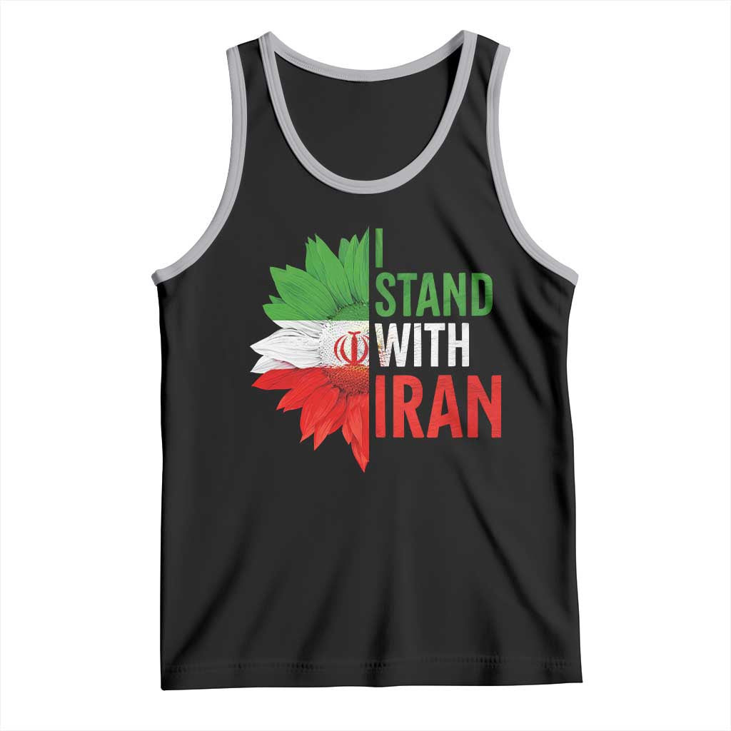 Sunflower Iran Flag Tank Top Persian Freedom I Stand With Iran