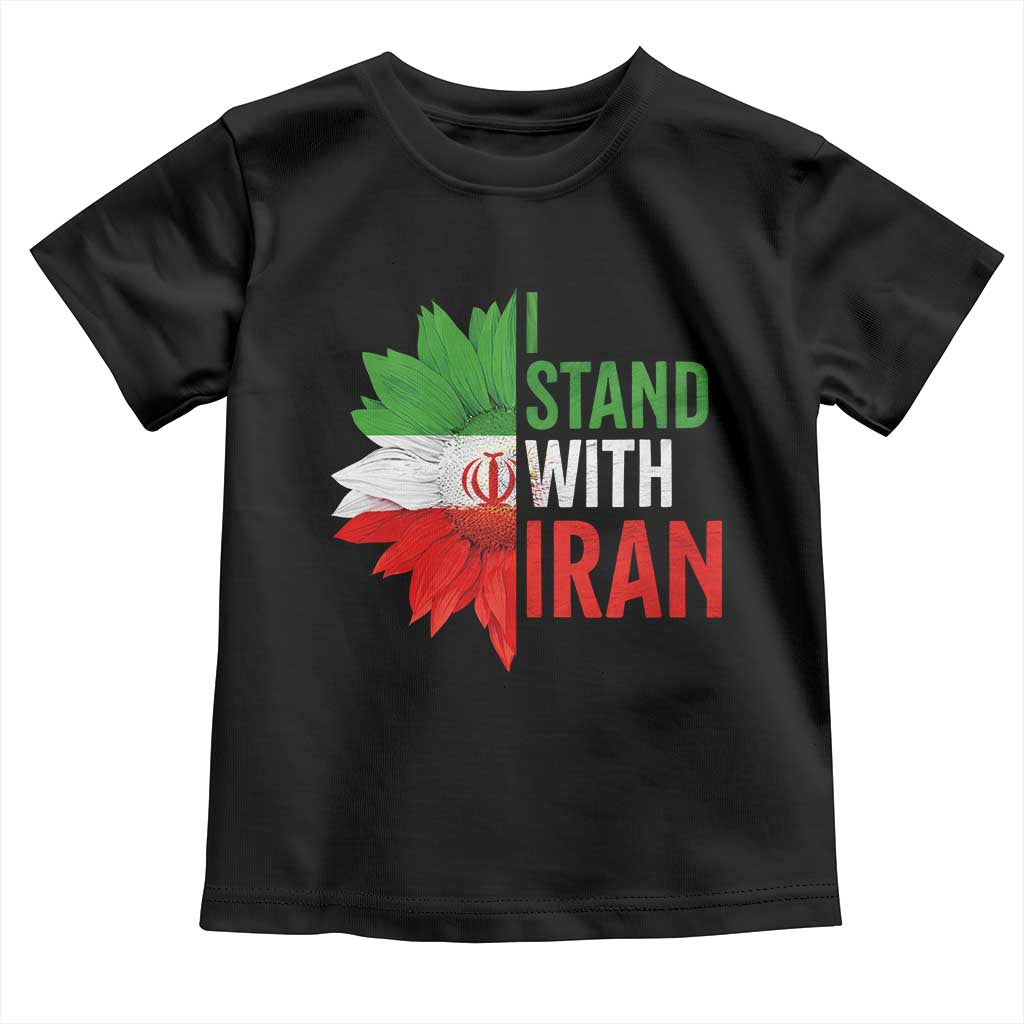 Sunflower Iran Flag Toddler T Shirt Persian Freedom I Stand With Iran