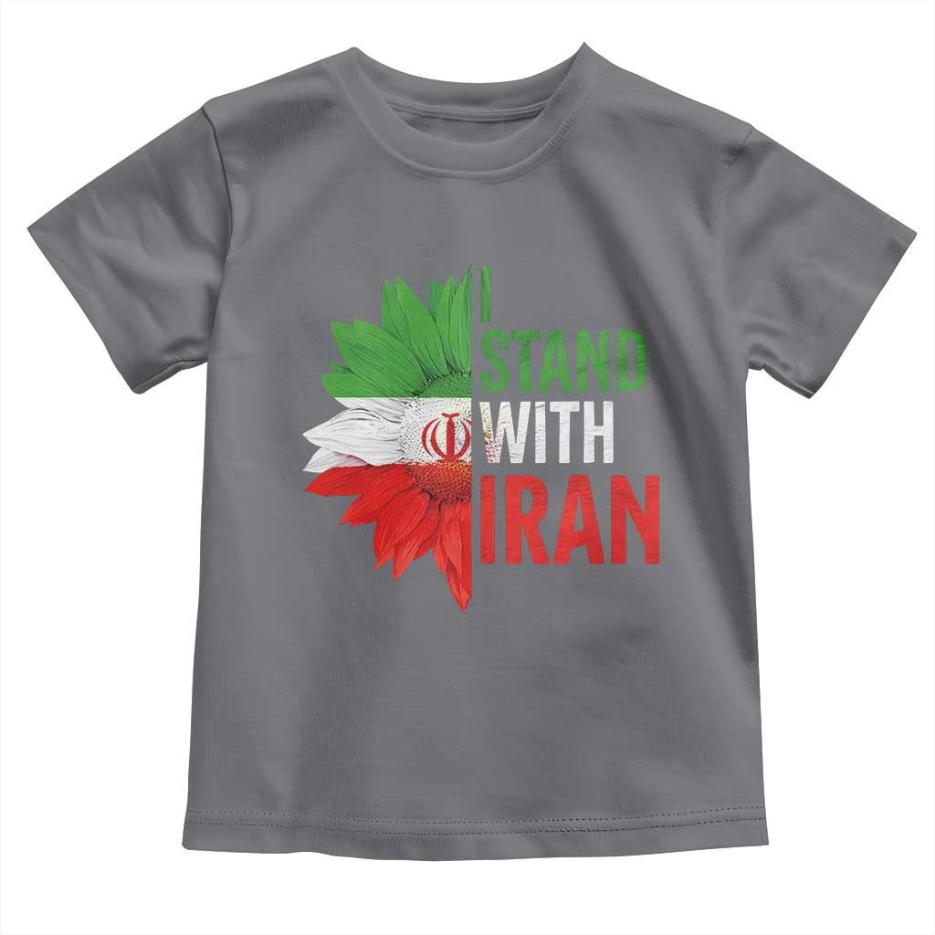 Sunflower Iran Flag Toddler T Shirt Persian Freedom I Stand With Iran