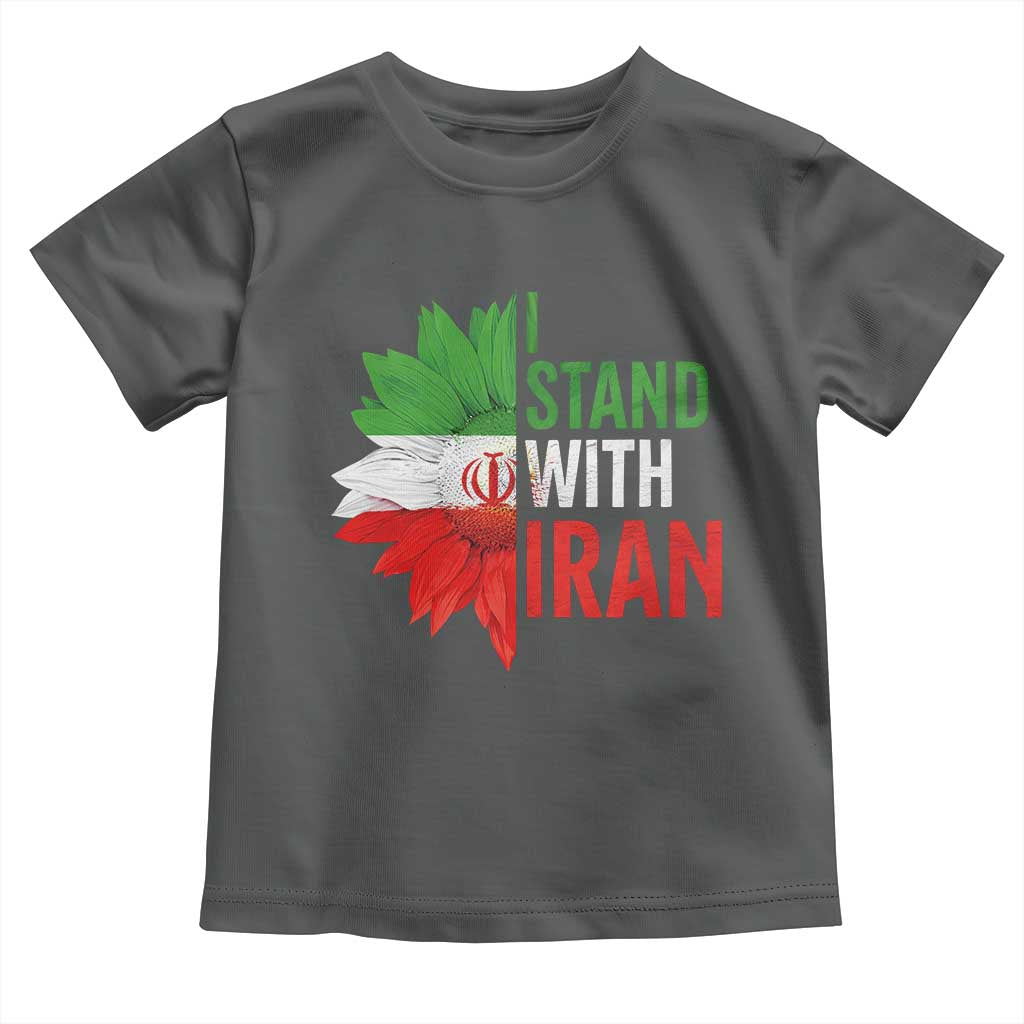 Sunflower Iran Flag Toddler T Shirt Persian Freedom I Stand With Iran