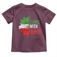 Sunflower Iran Flag Toddler T Shirt Persian Freedom I Stand With Iran
