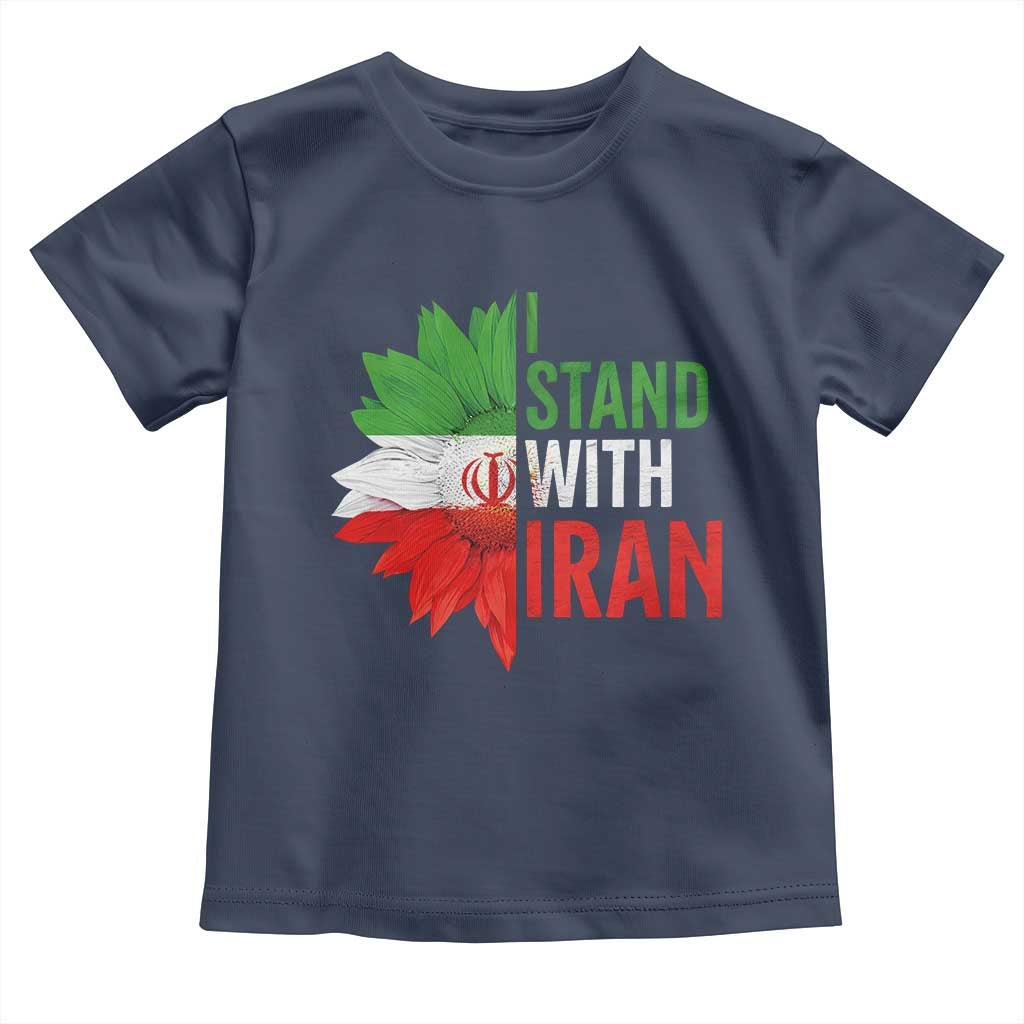 Sunflower Iran Flag Toddler T Shirt Persian Freedom I Stand With Iran