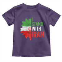 Sunflower Iran Flag Toddler T Shirt Persian Freedom I Stand With Iran
