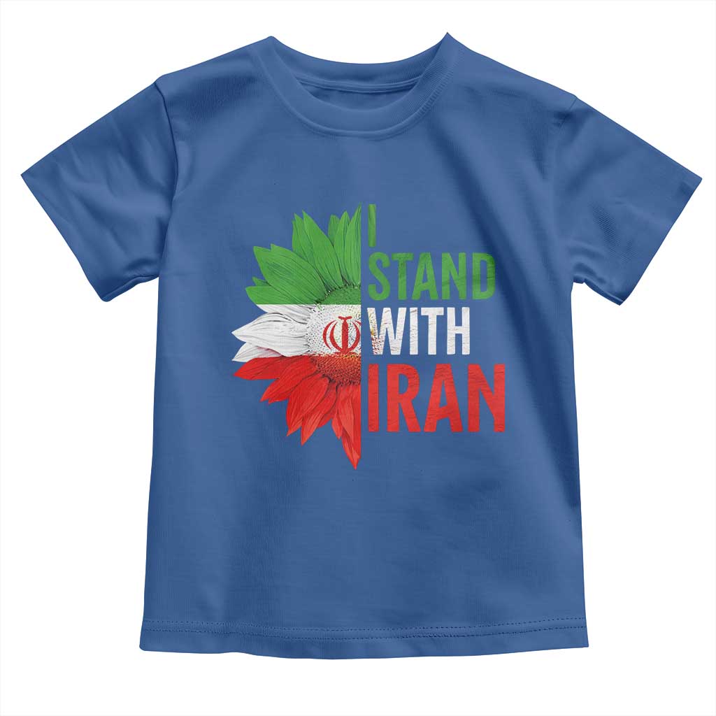 Sunflower Iran Flag Toddler T Shirt Persian Freedom I Stand With Iran