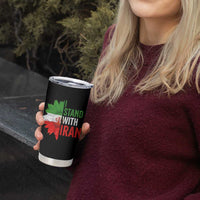 Sunflower Iran Flag Tumbler Cup Persian Freedom I Stand With Iran
