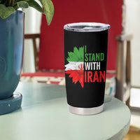 Sunflower Iran Flag Tumbler Cup Persian Freedom I Stand With Iran