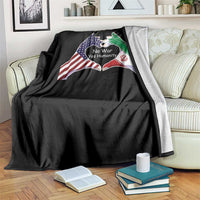 Iran Throw Blanket No War Yes Hummanity Persian American Flag Heart Political Statement