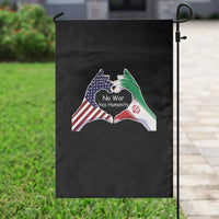 Iran Garden Flag No War Yes Hummanity Persian American Flag Heart Political Statement