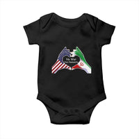 Iran Baby Onesie No War Yes Hummanity Persian American Flag Heart Political Statement