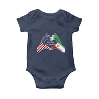 Iran Baby Onesie No War Yes Hummanity Persian American Flag Heart Political Statement