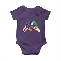 Iran Baby Onesie No War Yes Hummanity Persian American Flag Heart Political Statement