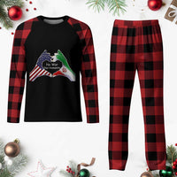 Iran Plaid Pajama Set No War Yes Hummanity Persian American Flag Heart Political Statement