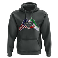 Iran Hoodie No War Yes Hummanity Persian American Flag Heart Political Statement
