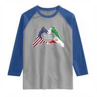 Iran Raglan Shirt No War Yes Hummanity Persian American Flag Heart Political Statement