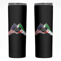 Iran Skinny Tumbler No War Yes Hummanity Persian American Flag Heart Political Statement