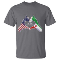 Iran T Shirt No War Yes Hummanity Persian American Flag Heart Political Statement