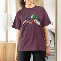 Iran T Shirt For Women No War Yes Hummanity Persian American Flag Heart Political Statement