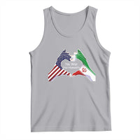 Iran Tank Top No War Yes Hummanity Persian American Flag Heart Political Statement