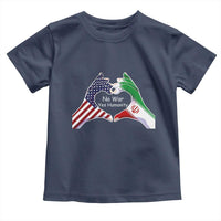 Iran Toddler T Shirt No War Yes Hummanity Persian American Flag Heart Political Statement