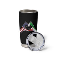 Iran Tumbler Cup No War Yes Hummanity Persian American Flag Heart Political Statement