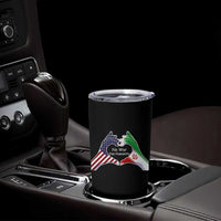 Iran Tumbler Cup No War Yes Hummanity Persian American Flag Heart Political Statement