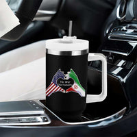 Iran Tumbler With Handle No War Yes Hummanity Persian American Flag Heart Political Statement
